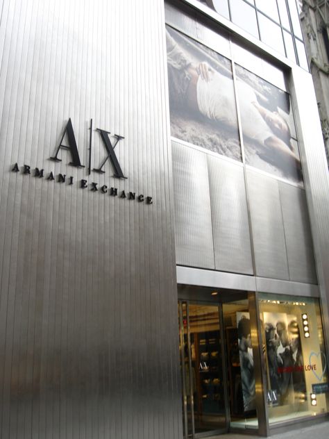 Armani Exchange, 645 Fifth Avenue Armani Store, Armani Exchange Logo, 5th Avenue New York, Transition Words, Curated Outfit, Armani Exchange Men, 5th Avenue, Instagram Logo, Store Interior