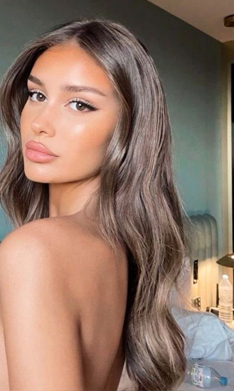 Trending Brown Hair Color 2024, Grad Makeup, Wedding Hair Colors, Peekaboo Hair, Brown Hair Looks, Beautiful Features, Brown Hair Inspo, Hair Appointment, Makeup Looks For Brown Eyes