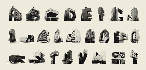 takenobu igarashi Architectural Font, Chalkboard Typography, Alphabet Photos, Flip Book Animation, Photo Letters, Font Graphic, Typography Graphic, Alphabet Design, 2d Art