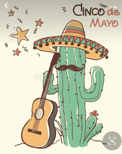 Cinco De Mayo Drawing Ideas, Mexico Drawing Ideas, Something Easy To Draw, Mexican Drawings, Mexico Drawing, The Guitar, Mexico Illustration, Consulting Business Logo, Cowboy Posters