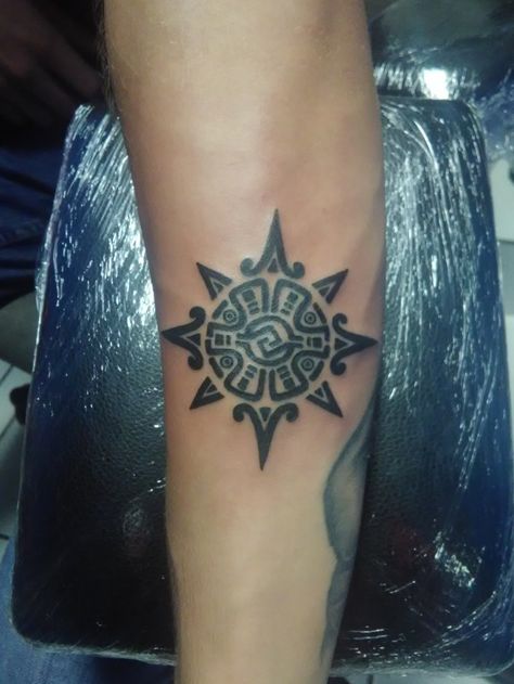 Aztec Sun And Moon Tattoo, Mayan Sun Tattoo, Xochitl Aztec Flower Tattoo, Uruguayan Sun Tattoo, Mayan Sun, Sun Tattoo, Viking Symbols, Book Tattoo, Henna Design