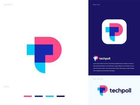 T P Logo, The Letter T, P Logo, Tech Company, Aesthetic Fonts, School Logo, 1 Year Ago, Logo Mark, Letter T