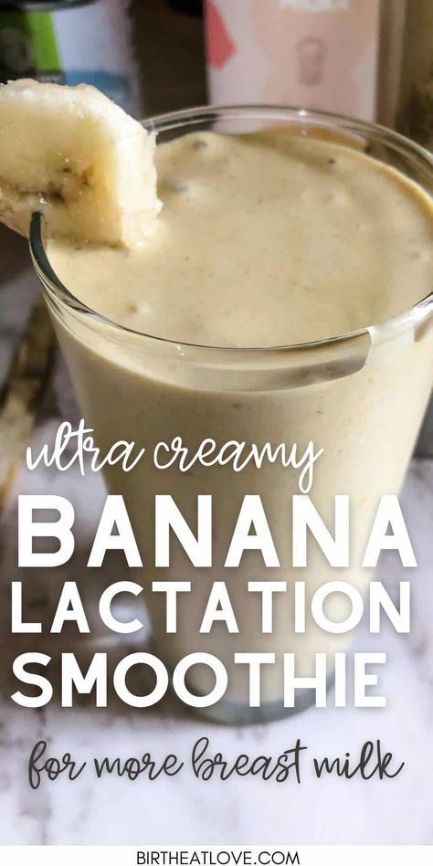 Ultra Creamy Banana Lactation Smoothie Lactation Pink Drink, Lactation Smoothies, Pregnancy Smoothie Recipes, Breastfeeding Smoothie, Oatmeal Shake, Food For Breastfeeding Moms, Lactation Recipes Smoothie, Freezer Smoothie Packs, Breastfeeding Snacks