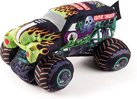 Truck Theme Bedroom, Monster Jam Grave Digger, Monster Pillows, Grave Digger, Pillow Pals, Owl Plush, Monster Jam, Presents For Kids, Kids Pillows