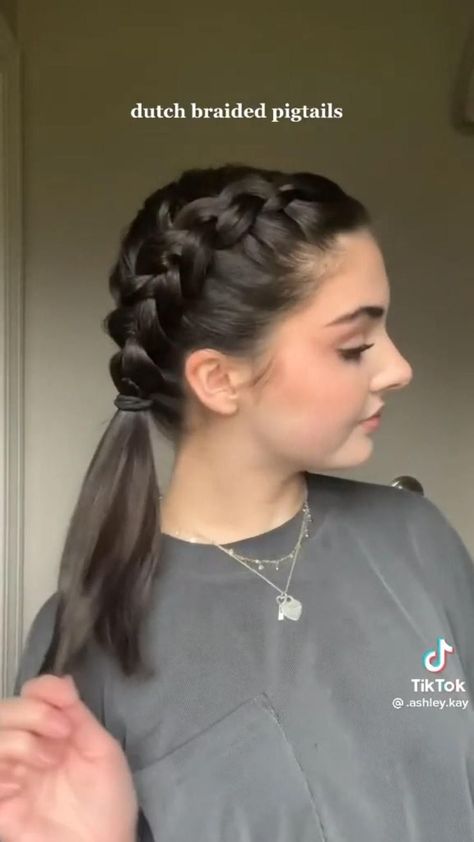 Hair In A Ponytail, Hairstyle Braids, Hair Style Vedio, Cute Quick Hairstyles, Ponytail Hairstyles Easy, Easy Hairstyles For Thick Hair, Hair Inspiration Long, Easy Hairstyles For Medium Hair, Pigtail Braids