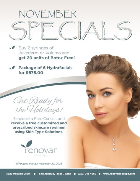 Spa Specials, Promotion Ideas, Cosmetic Clinic, Medical Spa, Med Spa, Skin Care Regimen, Skin Types, Promotion, Spa