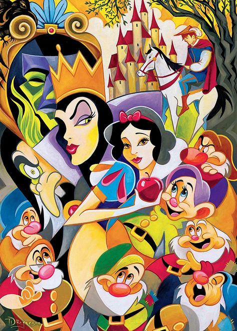 Disney Expressions, Snow White 7 Dwarfs, Sette Nani, Disney Fine Art, Disney Princess Snow White, Snow White Disney, Images Disney, Fantasy Princess, Snow White And The Seven Dwarfs