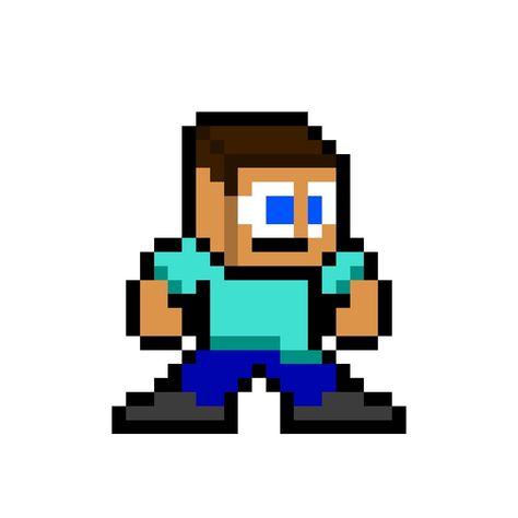 #Steve #Minecraft Pixel Building, Minecraft Tattoo, Pixel Art Minecraft, Perler Projects, Video Game Sprites, Minecraft Steve, Game Sprites, Minecraft Pixel Art, 8 Bits