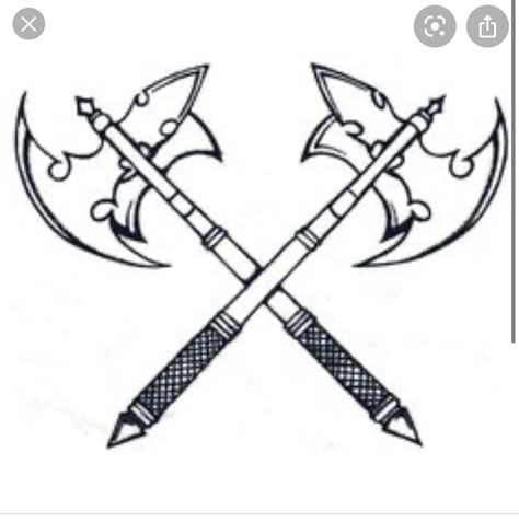 Warrior Women Tattoo, Axes Tattoo, Ax Tattoo, Battle Axes, Viking Battle, Graffiti Tattoo, Fantasy Tattoos, Warrior Women, Warrior Tattoo