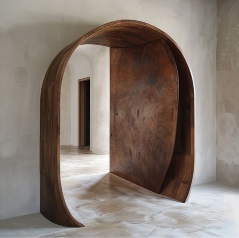 Door Portal Design, Sculptural Stairs, Crazy Interior Design, Arch Interior Design, Architecture Organic, Curved Door, Transitional Spaces, Office Architecture, Organic Furniture