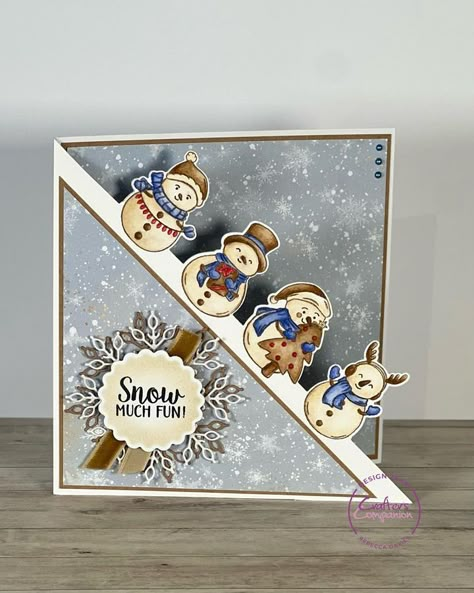 Crafters Companion Christmas Cards, Crafters Companion Cards, Christmas Papers, Snowman Cards, Snow Much Fun, Crafters Companion, Christmas Card Design, July 7, Fun Fold Cards