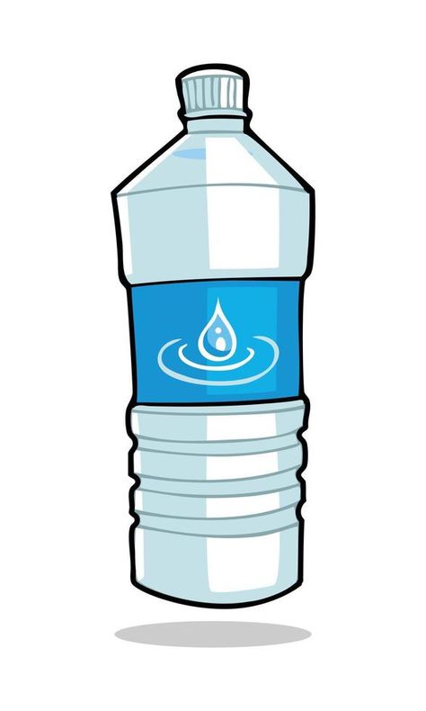 Vector water bottle Water Bottle Illustration, Water Bottle Drawing, Water Vector, Clean Water Bottles, Empty Water Bottle, Bottle Drawing, Personal Social, Water Illustration, Water Drawing