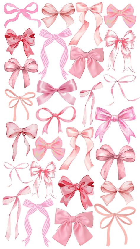 Pink Wallpaper Coquette, Lace Bow Tattoos, Wallpaper Coquette, Pink Scrapbook, Bow Aesthetic, Album Cover Wallpaper Collage, Cute Summer Wallpapers, Bow Wallpaper, Free Vintage Printables