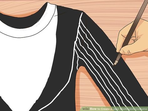 How to Create a Jack Skellington Costume: 14 Steps (with Pictures) Jack Skellington Costume Kids, Diy Jack Skellington Costume, Jack Skellington Cosplay, Diy Jack Skellington, Skellington Costume, Nightmare Before Christmas Costume, Jack Skellington Costume, Black Swan Costume, Jack The Pumpkin King