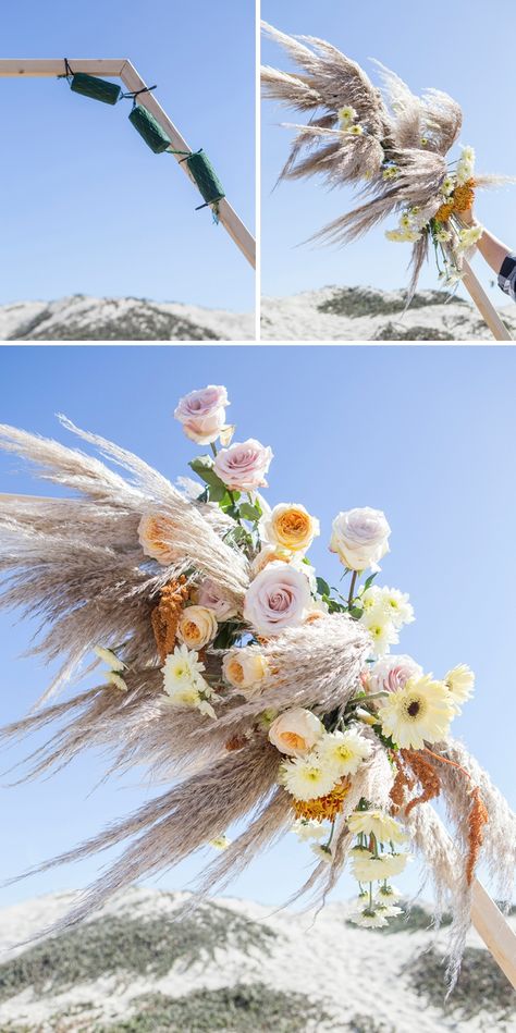 How To Make Flowers For Wedding Arch, Diy Wedding Arch Florals, Hexagon Arbor Flowers, How To Make A Flower Arrangement For A Wedding Arch, Decorating Hexagon Wedding Arch, Diy Flower Arrangements Wedding Arch, How To Diy Wedding Arch Flowers, How To Make A Floral Arrangement For A Wedding Arch, Diy Floral Arrangements Wedding Arch