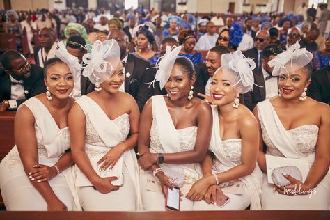 Bridesmaid Headgear, Bridesmaid Fascinator, African Bridesmaid Dresses, Igbo Wedding, Wedding Maids, African Traditional Wedding Dress, African Traditional Wedding, Crystals Swarovski, American Wedding