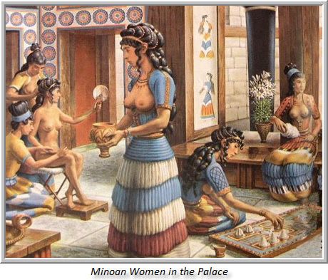 Minoan Women, Minoan Fashion, Ancient Troy, Knossos Palace, Ancient Minoan, Minoan Art, Minoan Civilization, Ancient Greek Art, Ancient Egypt Art