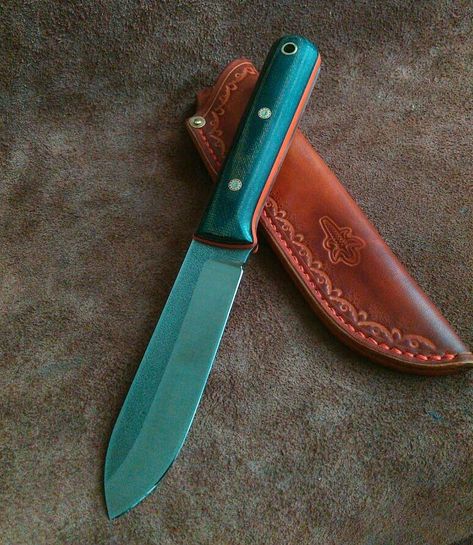 Kephart knife by RustyFileCutlery. K110 steel. #knifestagram #instaknife #knifemaking #bushcraftknife #kephartknife #campknives… Kephart Knife, Metal Works, Pocket Knife, Leather, Quick Saves