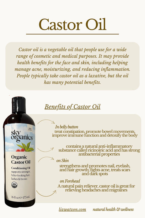 Castor Oil has countless uses and so many benefits, I use mine daily on my skin and eyelashes. #NaturalSkincare #HealthySkin #castoroil Navel Oiling Benefits Castor Oil, Castor Oil On Eyebrows, Castor Oil In Navel, Navel Oiling, Castor Oil Pack Benefits, Carrier Oil Benefits, Castor Oil Eyebrows, Benefits Of Castor Oil, Castor Oil Uses