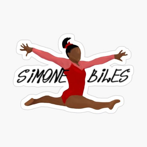 Simone Biles Gymnastics, Ella Name, Inspirational Gymnastics Quotes, Charlie D'amelio Edits Videos, Gymnastics Stickers, Gymnastics Wallpaper, Gymnastics Art, Rio 2016 Olympics, Red Leotard