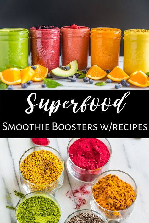 Nutrient Dense Smoothie Recipes, Chemo Smoothies, Healthiest Smoothie Recipes, Power Smoothie Recipes, Smoothie Add Ins, Nutritional Smoothies, Superfoods Smoothie, Smoothie Boosters, Smoothie Combinations