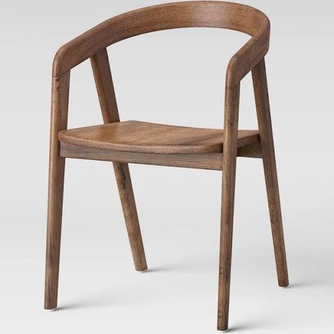 Lana Curved Back Dining Chair Brown - Project 62 | Google Shopping Curved Back Dining Chair, Curved Chair, Chair Design Modern, Wooden Bed Design, Business Baby, Wooden Dining Chairs, Project 62, Chair Dimensions, Curved Back