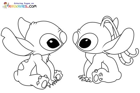 Angel Lilo And Stitch Drawing, Lilo And Stitch Tattoo, Angel Lilo And Stitch, Stitch Coloring, Eeyore Pictures, Disney Coloring Sheets, Angel Stitch, Angel Coloring Pages, Stitch Coloring Pages