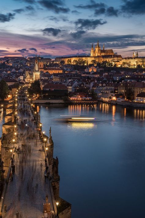 Prague Travel Guide, Prague City, Prague Travel, Charles Bridge, City At Night, Prague Czech Republic, Prague Czech, Innsbruck, Beautiful Places To Travel