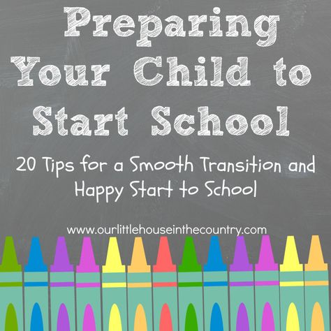 20 Tips for Preparing Your Child to Start School - http://ourlittlehouseinthecountry.com #startingschool #backtoschool Texas Homeschool, September Activities, Start School, Online Homeschool, Kindergarten Readiness, Back To School Hacks, Ready For School, Starting School, Parent Resources