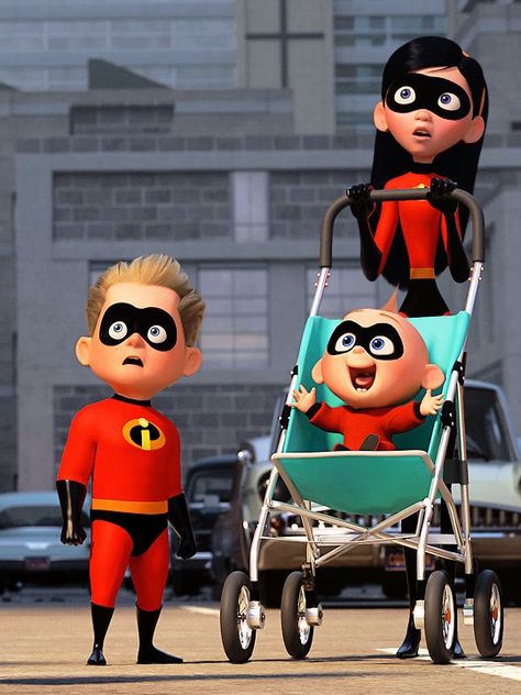 Violet, Dash, and Jack-Jack The Incredibles 2004, Disney Incredibles, Jack And Jack, Disney Addict, Pixar Movies, Disney Films, Disney Dream, Disney And Dreamworks, Disney Pictures