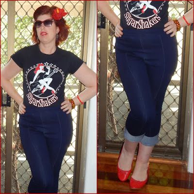 Miss Milla Cherry: Pinup Style vs Rockabilly Style Rockabilly Bands, Rockabilly Lifestyle, Sourpuss Clothing, Summer Pins, Rockabilly Girl, Pink Wedges, Pinup Style, Pedal Pushers, Rockabilly Style