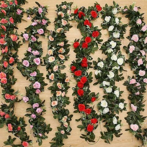 Home Spa Decor, Diy Headpiece, Flowers For Wall, Birthday Shoot Ideas, Balcony Decoration, Rose Vine, Wedding Home Decoration, Ivy Vine, Flower Artificial