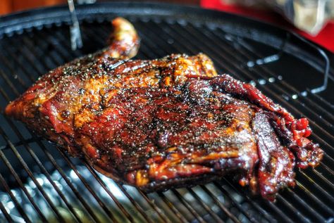 BBQ112/17: Smoked Goat Shoulder - KungFuBBQ: Smoked Goat Meat Recipes, Goat Shoulder Recipes, Goat Leg, Goat Recipes, African Dishes, Smoked Food, Toffee Sauce, Shredded Chicken Recipes, Goat Meat