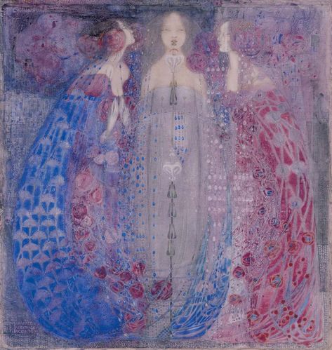 Cranbrook Art Museum Margaret Mcdonald, Frances Macdonald, Dreamy Illustration, Margaret Macdonald, Glasgow Style, Painting Styles, Mc Donald, Glasgow School, Charles Rennie Mackintosh