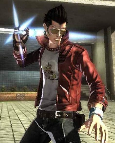 No More Heroes Travis, Iconic Bedrooms, Star Gladiator, Travis Touchdown, Ncr Ranger, No More Heroes, Video Game Magazines, Men's Leather Jackets, Capcom Art