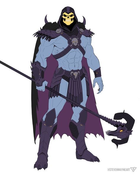 ArtStation - SKELETOR Redesign, Steven-Wayne Ellison Skeletor Heman, Zombie Apocalypse Outfit, Comic Villains, Marvel Characters Art, Bleach Characters, Dc Comics Artwork, Cyberpunk Character, 80s Cartoons, Game Character Design