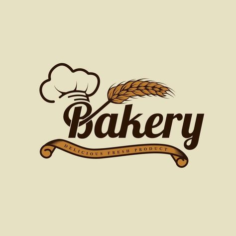 Bread Logo Design, Bakery Logo Inspiration, Bread Logo, Retro Concept, Logo Inspiration Vintage, Dream Logo, Bakery Branding, Logo Design Free Templates, Logo Retro