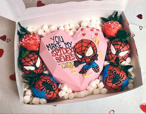 Wedding Cake With Name, Valentine Chocolate Covered Strawberries, Chocolate Covered Strawberries Bouquet, Spiderman Gifts, Cake With Name, Strawberry Gifts, Spiderman Theme, Mens Valentines Gifts, Classic Wedding Cake