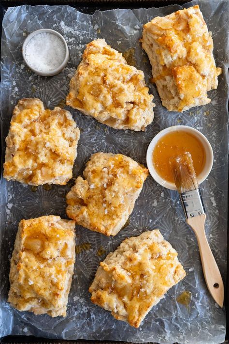 Scone Dough, Cloudy Kitchen, Vanilla Bean Scones, Roasted Pear, Savory Scones, Honey Glaze, Scone Recipe, Breakfast Treats, Best Breakfast