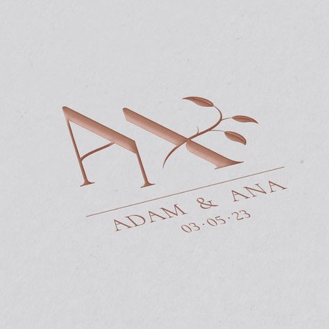 Aa Logo Design Wedding, Aa Wedding Logo, Wedding Logo Design Elegant, Aa Monogram, Aa Logo, Logo Design Elegant, Log Design, Wedding Monograms, Simple Wedding Decorations