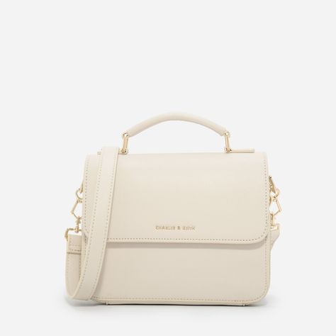 CHARLES & KEITH  Ivory Basic Front Flap Crossbody Bag Charles And Keith Bags, Actor Dr, Charles And Keith, Mom Things, Dream Bags, Ivory Tops, Bags Handmade, Charles Keith, Shop Shoes