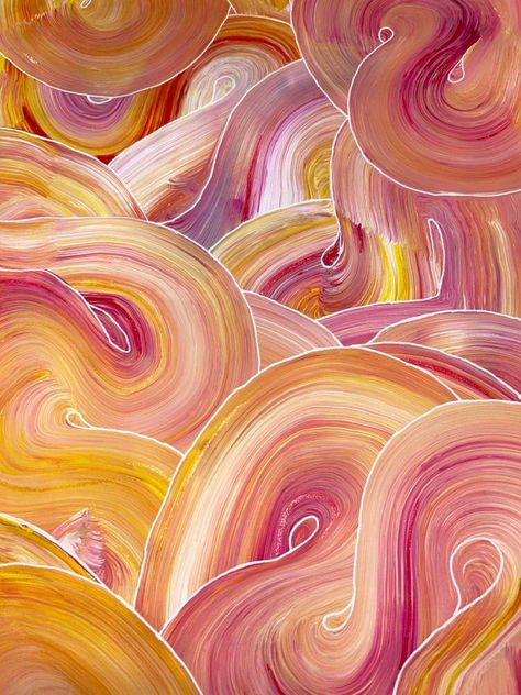 Cool Paint Patterns, Colorful Painting Backgrounds, Painted Backgrounds On Canvas, Paint Swirls On Canvas, Paint Swirl Art, Painting With White Pen, Acrylic Paint Patterns, Pastel Painting Acrylic, Pattern Acrylic Painting