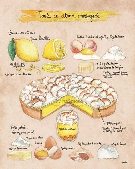 Journal Recipes Aesthetic, Recipe Drawing Food Illustrations, Pastries Drawing, Drawn Recipes, Recipes Scrapbook, Recipes Drawing, Recipe Illustration, Cottagecore Recipes, Illustrated Recipe