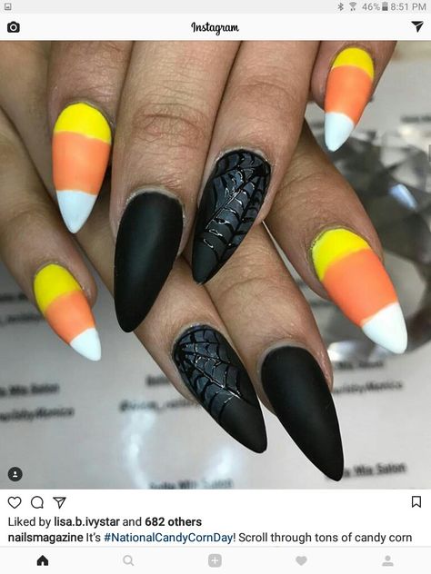 Orange Halloween Nails, Cartoon Nails, Holloween Nails, Halloween Nails Easy, Pretty Nail Designs, Halloween Nail, Halloween Nail Art, Pedicures, Halloween Fall