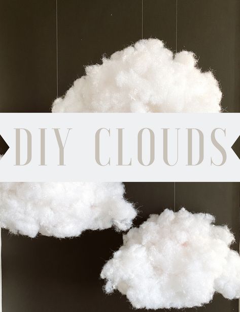 Make A Cloud Decoration, Classroom Clouds Decor, Diy Hanging Clouds Decorations, Diy Fluffy Clouds, How To Make Diy Clouds, Cardboard Clouds Diy, Make Clouds To Hang, 3d Clouds Diy How To Make, Making Clouds With Cotton Balls