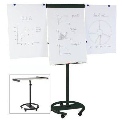 Mastervision Gold Ultra Magnetic Mobile Whiteboard, 7' H x 2' W Mobile Whiteboard, Metal Easel, Wood Easel, Magnetic Chalkboard, Black Steel Frame, Wooden Easel, Magnetic White Board, Memo Board, Wall Board