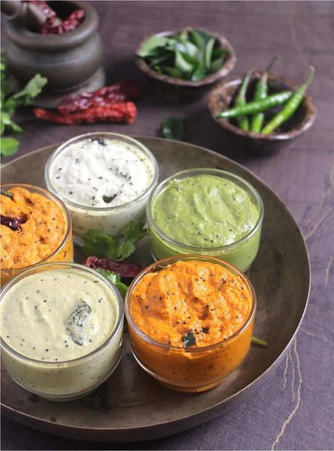 quick & easy chutney recipes for dosa, idli, puri, chapati, vada, sandwich. South Indian breakfast South India Recipe, South Indian Starters Veg, Easy South Indian Recipes, South Asian Recipes, South Indian Recipes Vegetarian, Stuffed Idli, Easy Indian Breakfast Recipes, South Indian Food Recipes, Dosa Breakfast