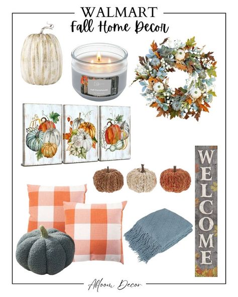 Amazon fall home decor No Orange Fall Decor, Light Blue And Orange Fall Decor, Fall Decor 2024, Navy Fall Decor, Blue And Orange Fall Decor, Blue And White Fall Decor, Black And White Fall Decor, Orange Fall Decor, Blue Fall Decor