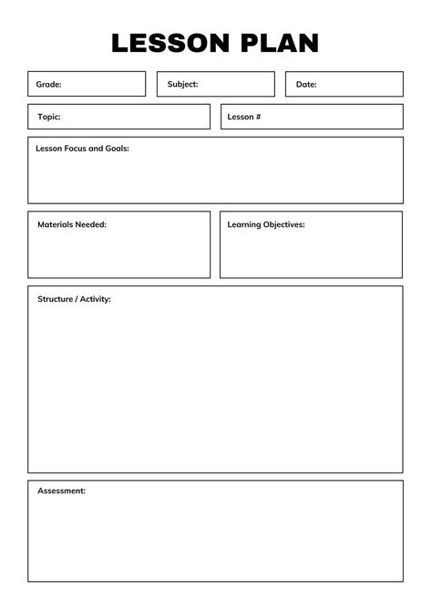 Blank Unit Lesson Plan Template Plan Book Template, Unit Plan Template, Blank Lesson Plan Template, Syllabus Template, Editable Lesson Plan Template, Preschool Lesson Plan Template, Library Lesson Plans, Lesson Plan Template Free, High School Lesson Plans