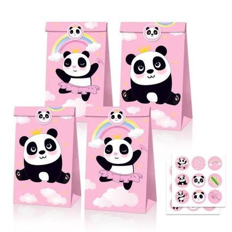 Panda Party Favors, Panda Candy, Panda Theme, Panda Birthday Party, Birthday Table Decorations, Panda Birthday, Panda Party, Panda Gifts, Pink Panda